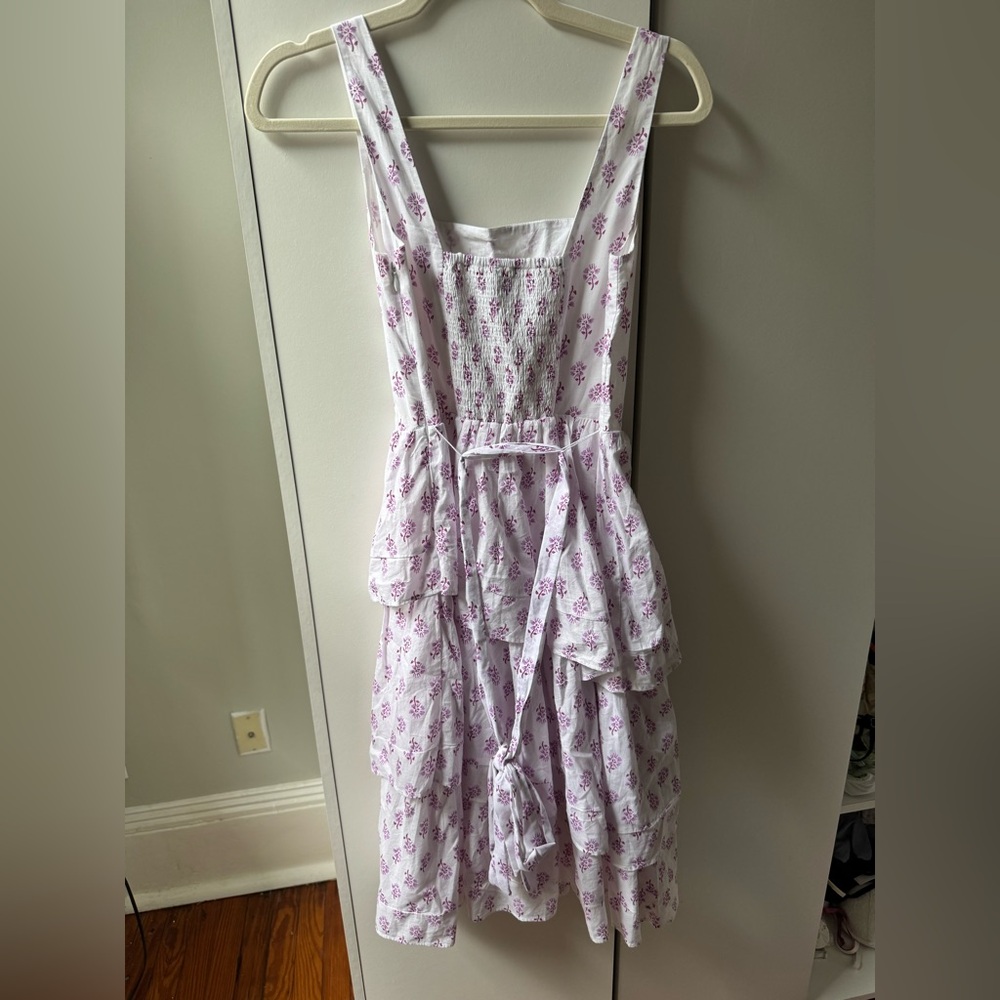 J. Crew White and Purple Floral Dress - Picture 3 of 3